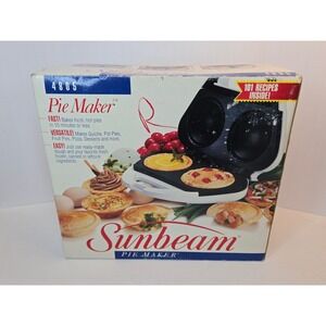 Vintage Sunbeam 4805 Pie Maker 101 Recipes Included Electric Kitchen Appliance